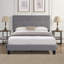 Cadre de lit simple avec rangement à 4 tiroirs, cadre de lit en bois pour enfants, lit plateforme simple avec tête de lit et échelle de garde-corps, aucun sommier nécessaire, assemblage facile, gris-1145699902