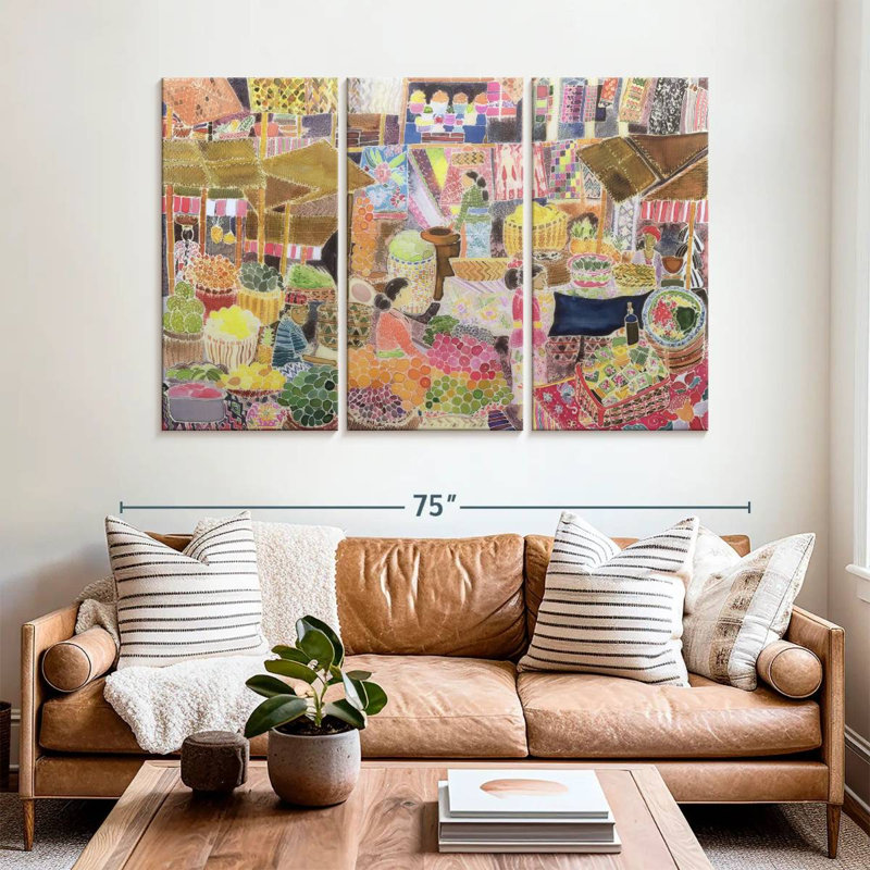 Ubud Market Bali, 42" H x 65" W