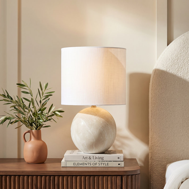 Lillian Ceramic Table Lamp, Beige 