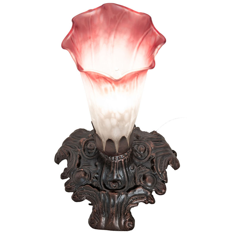 Jerin Torchiere Table Lamp, Pink/White
