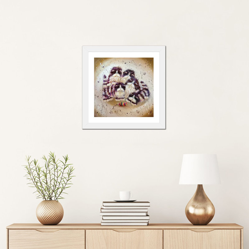 « Mouse » par Kim Haskins-reproduction d’art, Papier encadré blanc, Blanc, H 16 po x l 16 po x p 1 po