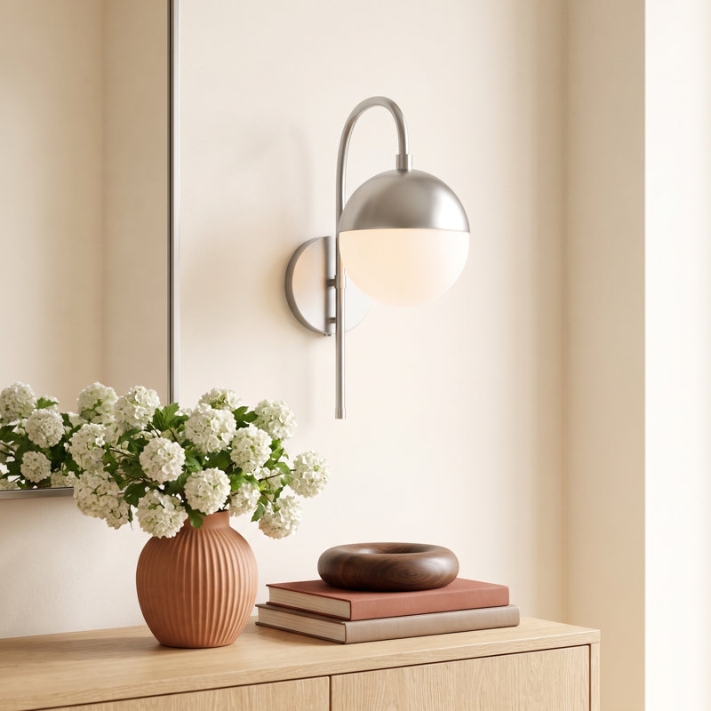 Yvette Armed Sconce, Nickel