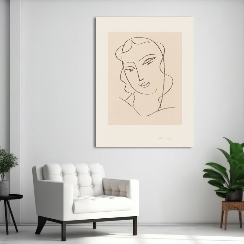 3HM7488 Portrait by Henri Matisse - Wrapped Canvas Print, 80 cm H x 60 cm W