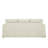 Colette Upholstered Skirted Sofa with Two Throw Pillows, Ecru