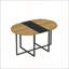 Ensemble de table de salle à manger 7 pièces ovale avec grain de bois fixe et plateau en triamine noire et 6 chaises en similicuir blanc, parfait pour les petits espaces et les cuisines modernes-129892173-130075979-130075978