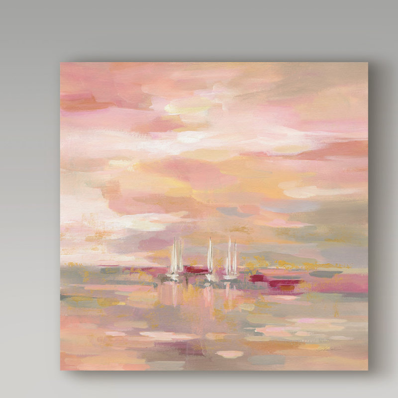 «Crimson Waves», reproduction de peinture acrylique sur toile tendue, H 35 po x l 35 po x P 2 po