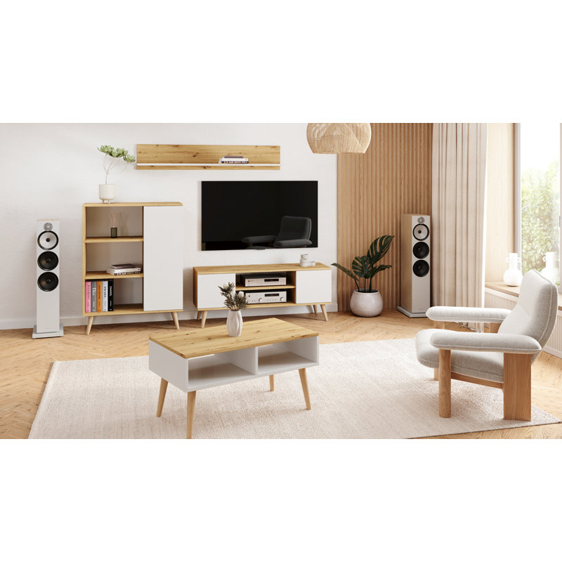 Four Leg Coffee Table, Artisan Oak/White