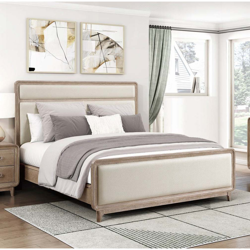Chenille Upholstered Bed
