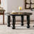 Modern Black Solid Manufactured Wood Round Coffee Table
