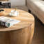 Table de bout Retro Living - bois massif naturel, 30,65 po Profondeur de style rétro avec 220 livres