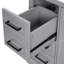 Meuble-lavabo moderne gris 36 po avec lavabo en céramique, charnières à fermeture en douceur, 3 tiroirs, tablette réglable, vaste espace sous le lavabo, design avec finition, portes, armoire, expérience silencieuse-29518860