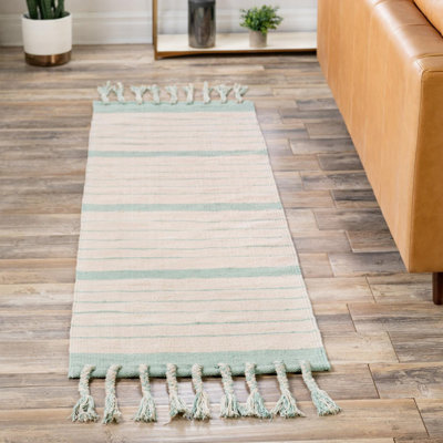 Abishai Cotton Striped Indoor Rug