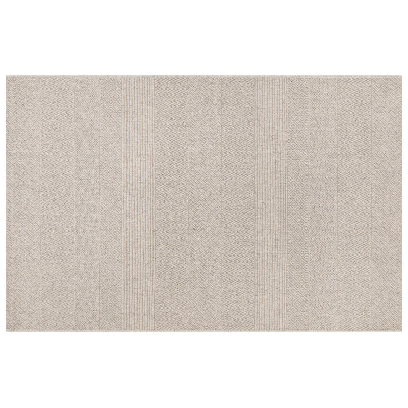 Tapis 100% laine de qualité supérieure, gris, 47,2 po x 70,9 po | 53,1 oz / m², tissé à la machine avec une base en coton / jute | Facile à nettoyer, facile à nettoyer et à ajouter au salon et à la chambre à coucher | Conception durable et élégante
