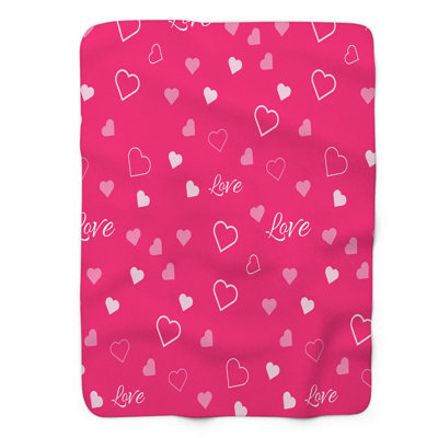 Couverture en sherpa de qualité supérieure Valentine XO - 1 pièce