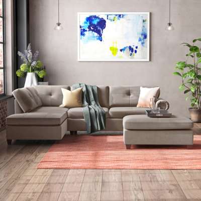 Burkhalter Upholstered L-Shaped Sectional Reversible