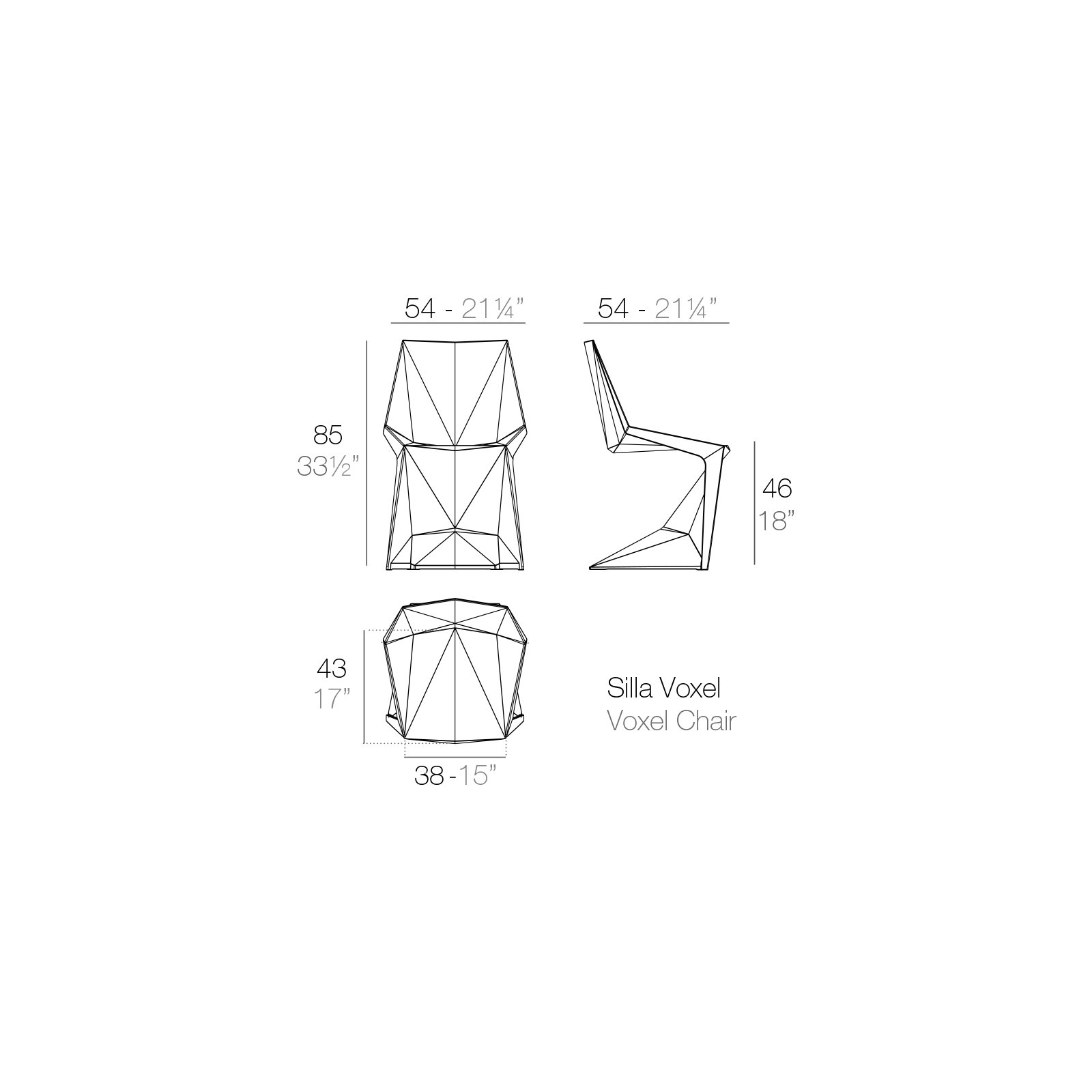 Voxel Chair, White