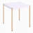 White and gold square side table