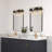 3-Light Dimmable Bathroom Vanity Light Modern Black Wall Sconce