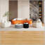 Table de bout légère en cuir de forme cylindrique pour meubles de salon modernes, durables et élégants-1080387193
