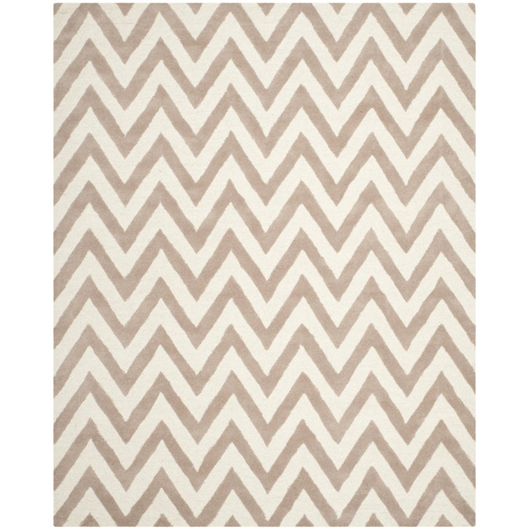 Sanyla Hand Tufted Wool Chevron Rug
