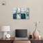 «Gilded Blue Luxe Blue Art», ensemble de 2 panneaux imprimés sur acrylique -774650019