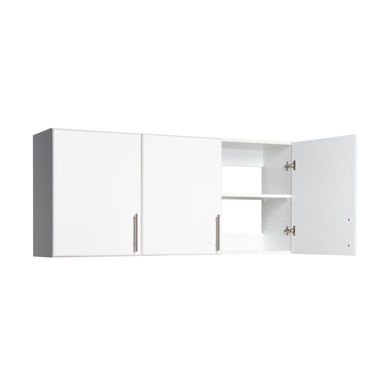 Watse 54" Wall Garage Cabinet, Storage Cabinet, Bathroom Cabinet, Kitchen Pantry Cabinet with 2 Adjustable Shelves, 12" D x 54" W x 24" H, White