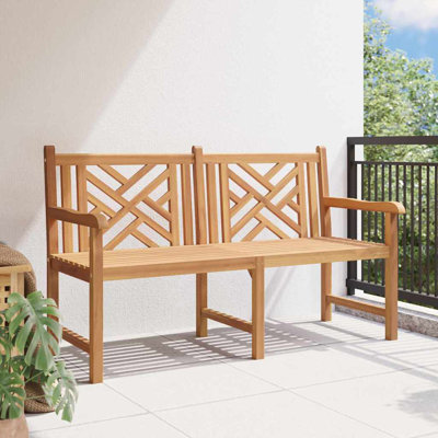 Garden Bench Brown 150 X 60 X 90 Cm Solid Teak Wood by Ophelia & Co.