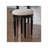 Bedroom Contemporary Vanity Set w Foldable Mirror Stool Drawers Black Color-795394290