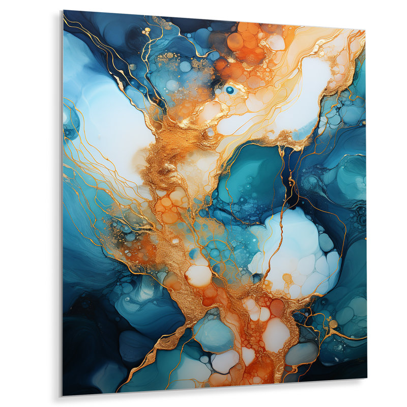- Reproduction d'art mural en métal formes abstraites, H 20 po x l 12 po x P 1 po