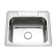 Houzer  25 in Stainless Topmount 4-hole Single Bowl 8 in Deep Kitchen Sink w/ Strainer - 2522-8BS4-C