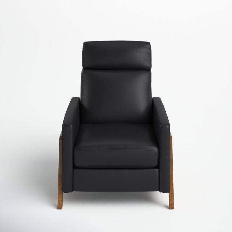 Ary Genuine Leather Recliner - Black