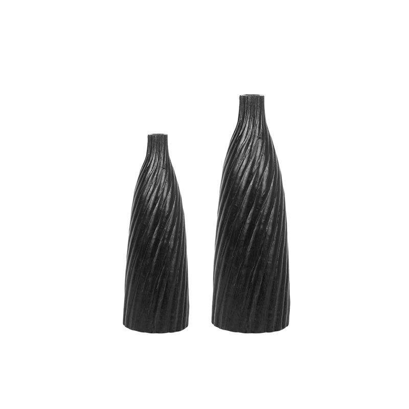 Hanley Handmade Ceramic Floor Vase, Black, 54cm H x 18cm W x 18cm D