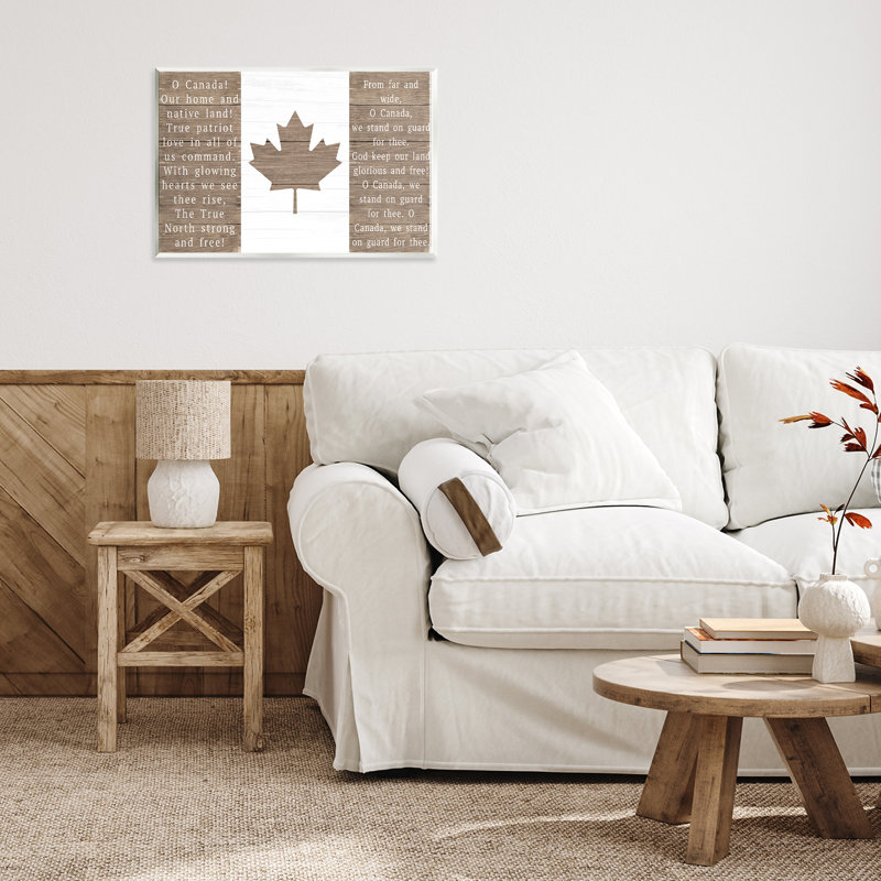 Plaque murale «O Canada», par Lil 'Rue, H 10 po x l 15 po