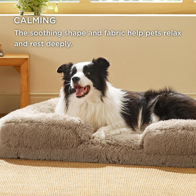 Lit orthopédique pour chien de grande taille - Canapés-lits pour grand chien lavables et apaisants