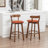 Nordic Solid Wood Bar Stool-425872051