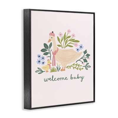 «Welcome Baby Floral Duck», estampe numérique de Nina Muis