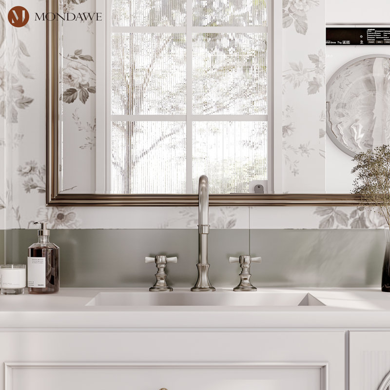 Brushed Nickel 8" Widespread 2-Handle Bathroom Faucet