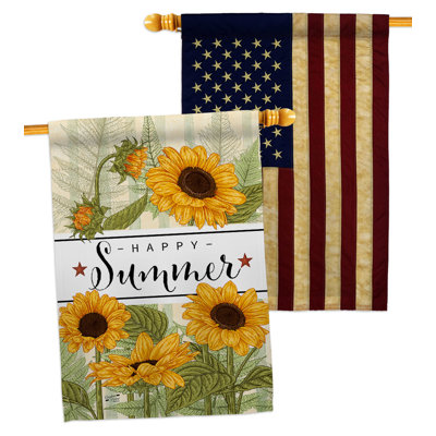 Double Sided 40'' H x 28'' W Polyester House Flag