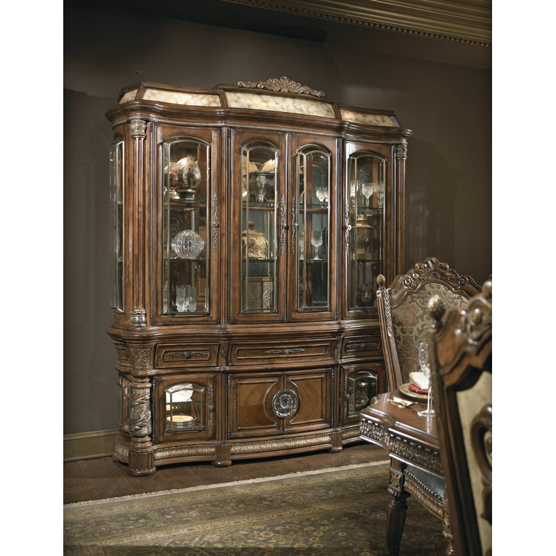 Villa Valencia Lighted China Cabinet