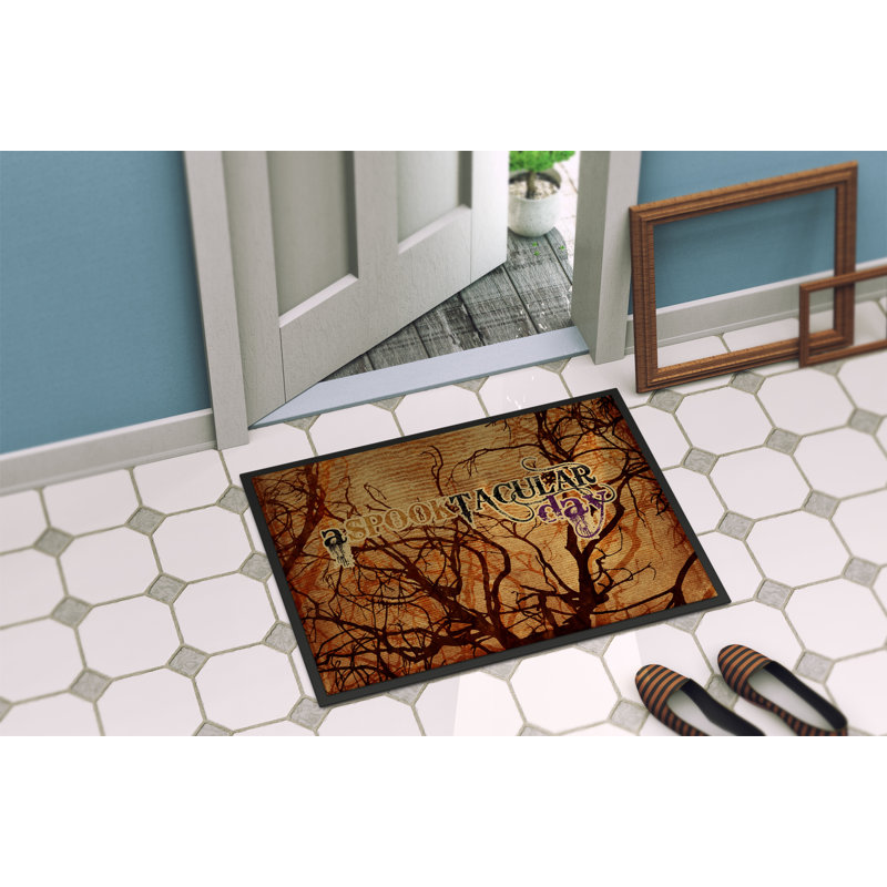 Tapis de porte intérieur anti-dérapant macabre tacular day halloween, Rectangle 2 pi x 3 pi