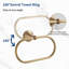 Porte-serviettes ovale en laiton antique