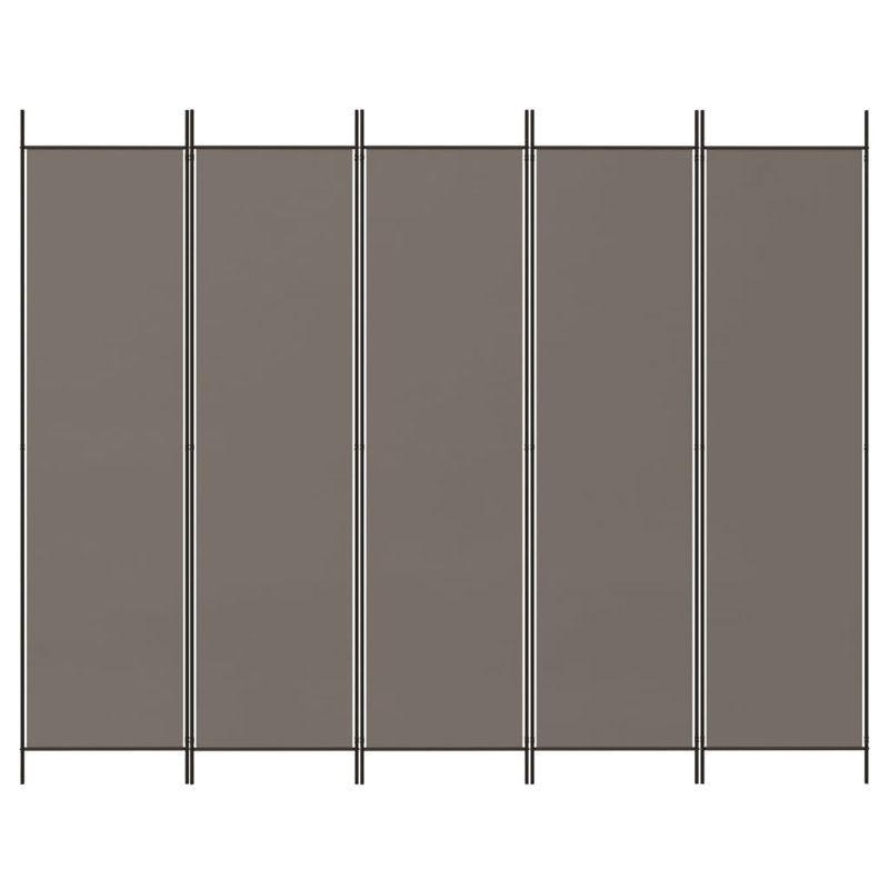 Cloison de séparation pliante 5 pièces 98,4 x 78,7 po Anthracite, Anthracite