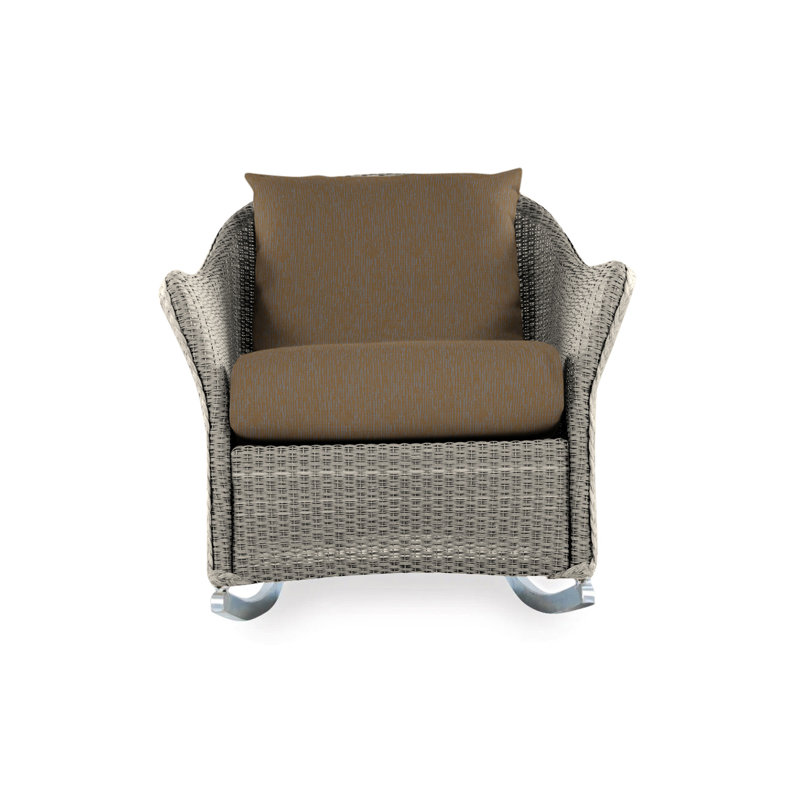 Weekend Retreat Outdoor Rocker Chair, Pewter, Charlotte Sparrow
