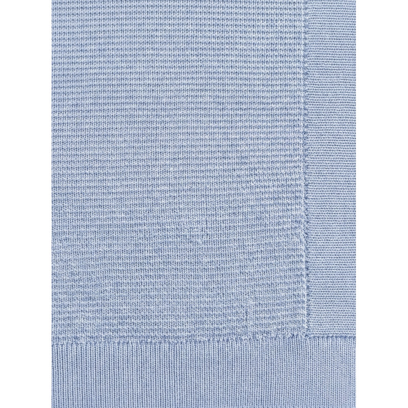 Harbor Knit Throw, Coastal Blue
