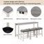 Ensemble de table de bar 4 pièces avec prise de courant, ensemble de table de bar et chaises-1465559226