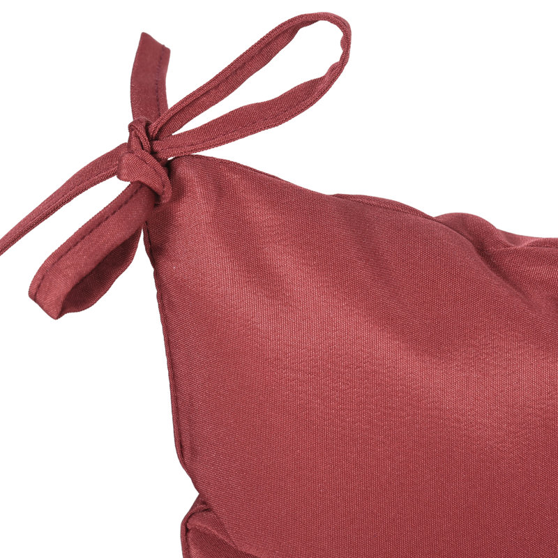 Coussins de banc de jardin 2 places, coussin souple d'extérieur épais de 4,7 pouces, Rouge, L 47,2 po x P 21 po
