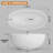 KAKUSIGA 55" Freestanding Deep Soaking Bathtub, Matte White Solid Surface Stone Resin Tub