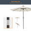 Parasol de marché éclairé 108 po Donyel-1789839465