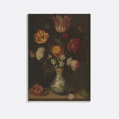 Still Life With Flowers In A Wan-Li Vase Oil Painting Print Canvas