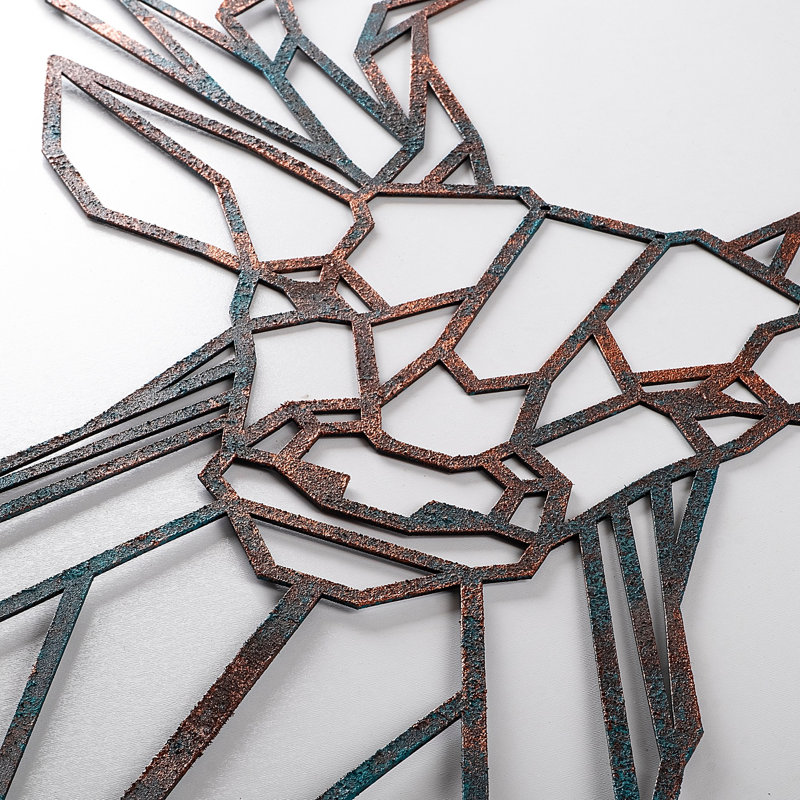 Hand-Painted Decorative Metal Wall Accessory, 23.6 x 25.6 inches | 100% Metal, Thickness: 0.06 inches | Unique Color Variations for Home Décor | Lightweight at 3.4 lbs, Perfect for Living Room & Bedroom Accent
